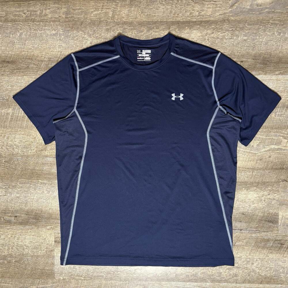 Under Armour Heatgear Compression Shirt Men's XXL Blue Athletic